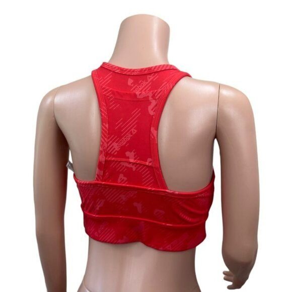 Reebok Running Essentials High-Impact Sport Bra Dynamic Orange Neon Women’s SZ M - Picture 4 of 9